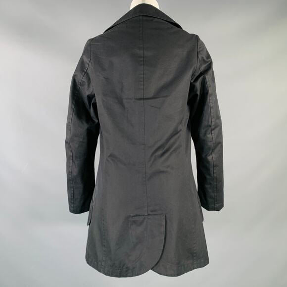YOHJI YAMAMOTO Size S Black Cotton Notch Lapel Coat - Picture 5 of 13